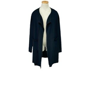 Cabi Cardigan Women's L Large Black ATC Offhand Sweater Tie Front #5827